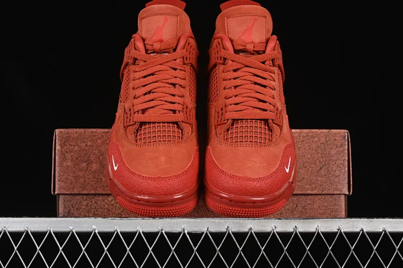 All categories Air Jordan Jordan series basketball shoes Air Jordan 4 GX foreign trade version Nigel Sylvester x Air Jordan 4 OG "Brick By Brick" AJ4 Joe 4 Orange Brown Suede DR5415-100